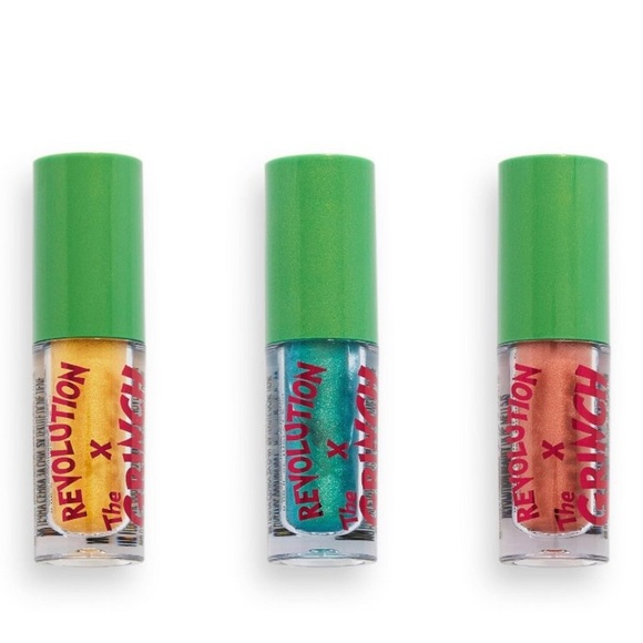 *HOST PICK* NWT Makeup Revolution x The Grinch Half Lashes &3 pc eyeshadow - Picture 5 of 7